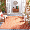 SAFAVIEH Courtyard 8 ft x 10 ft Terracotta & Bone Rug - Durable
