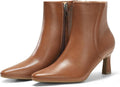 Womens Ankle Booties PU Leather Kitten Heel - Stylish Winter Shoe