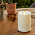 Realistic Moving Flame Outdoor Pillar Candle - Flameless LED