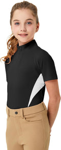 FitsT4 Sports Girls Short Sleeve Equestrian Shirt - Quick