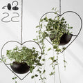 Heart Shaped Hanging Plant Holder - Modern Indoor Outdoor Decor