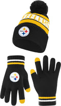 Ultra Game NFL Super Soft Winter Beanie and Gloves Set - Warm Fan Gear