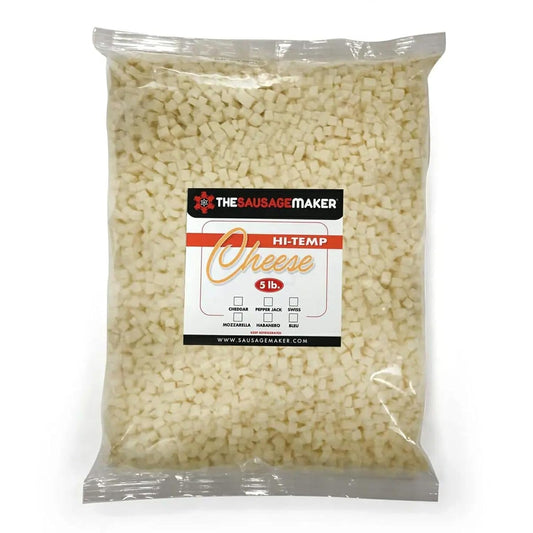 High Temp Swiss Cheese for Sausage Making - 5 Lbs of Flavor