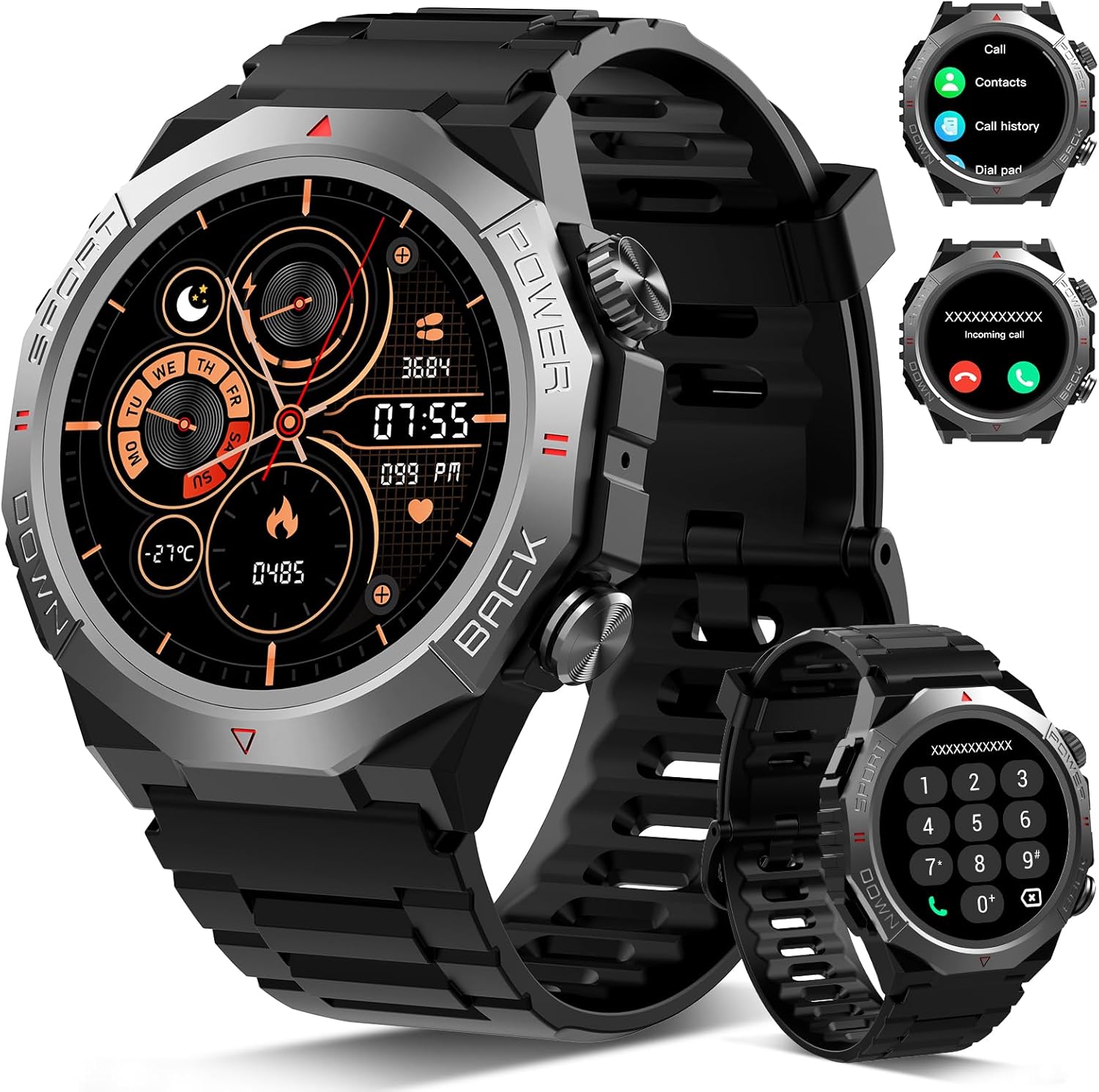 Military Smart Watches for Men with 110+ Sport Modes and More
