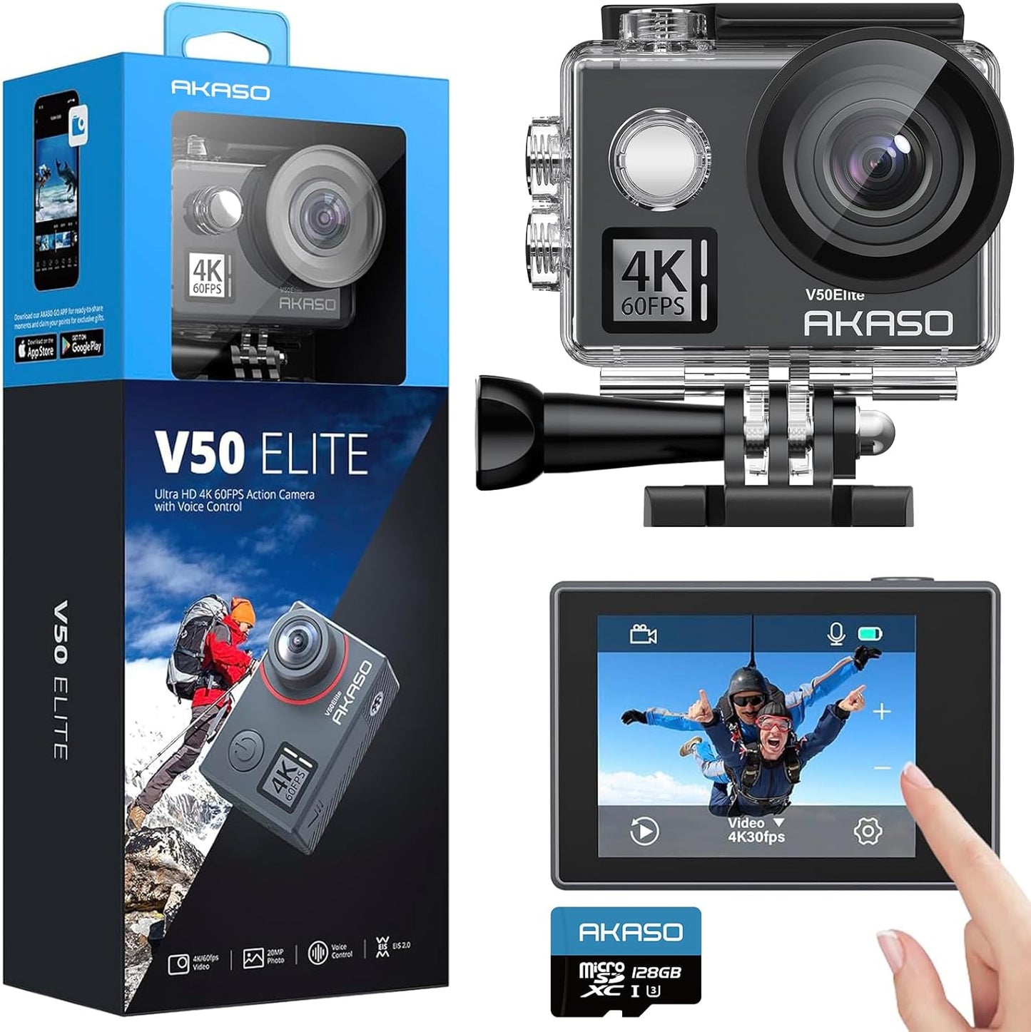 AKASO V50 Elite 4K Action Cam Bundle