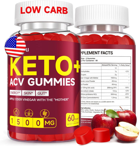Keto ACV Gummies 1500mg: Metabolism Boost