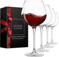 ELIXIR GLASSWARE Red Wine Glasses 4 Set - Extra Large 22 oz Crystal