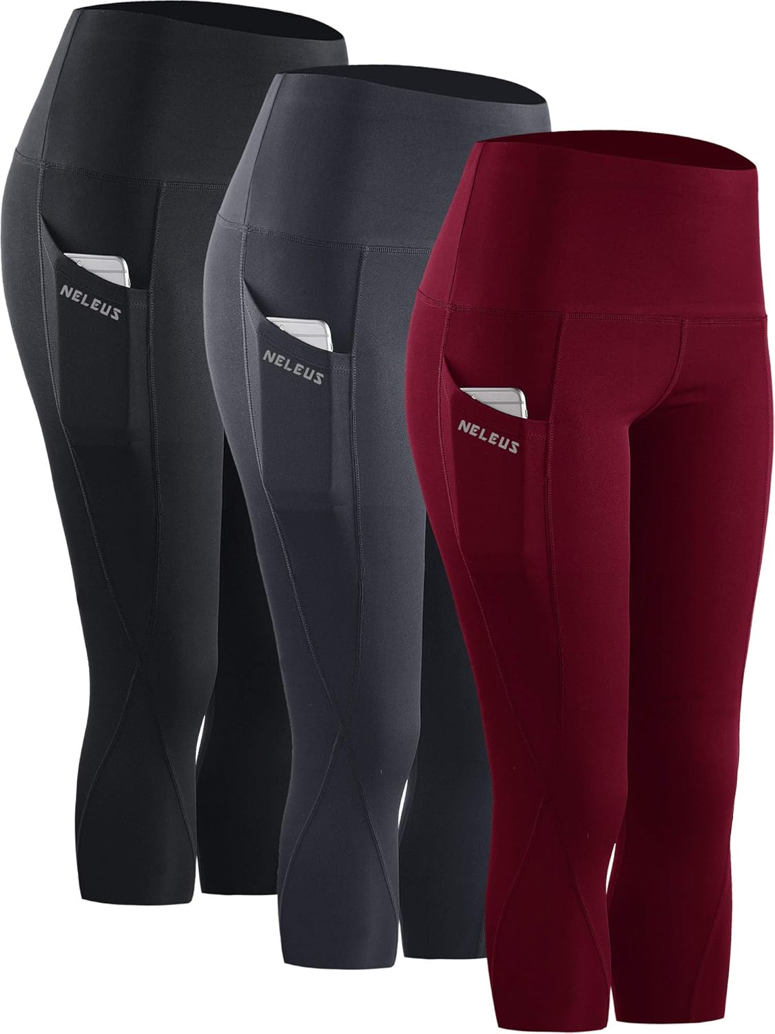 NELEUS Women's Tummy Control High Waist Capri Leggings Review
