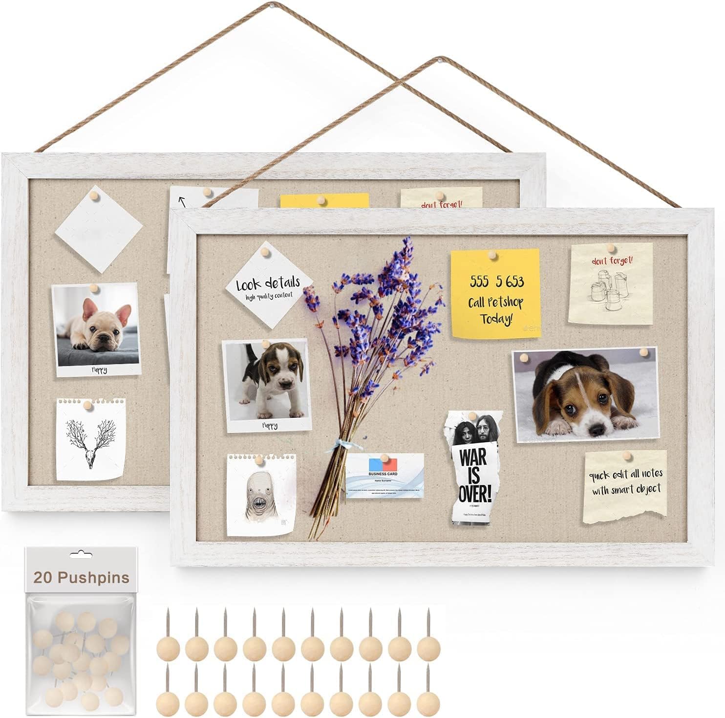 Miratino 2-Pack Cork Board Set - Organize Stylishly!