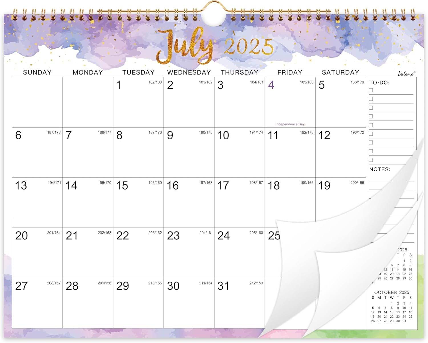 2025-2026 Wall Calendar: Large Blocks, Twin-Wire Binding - Stay Organized!
