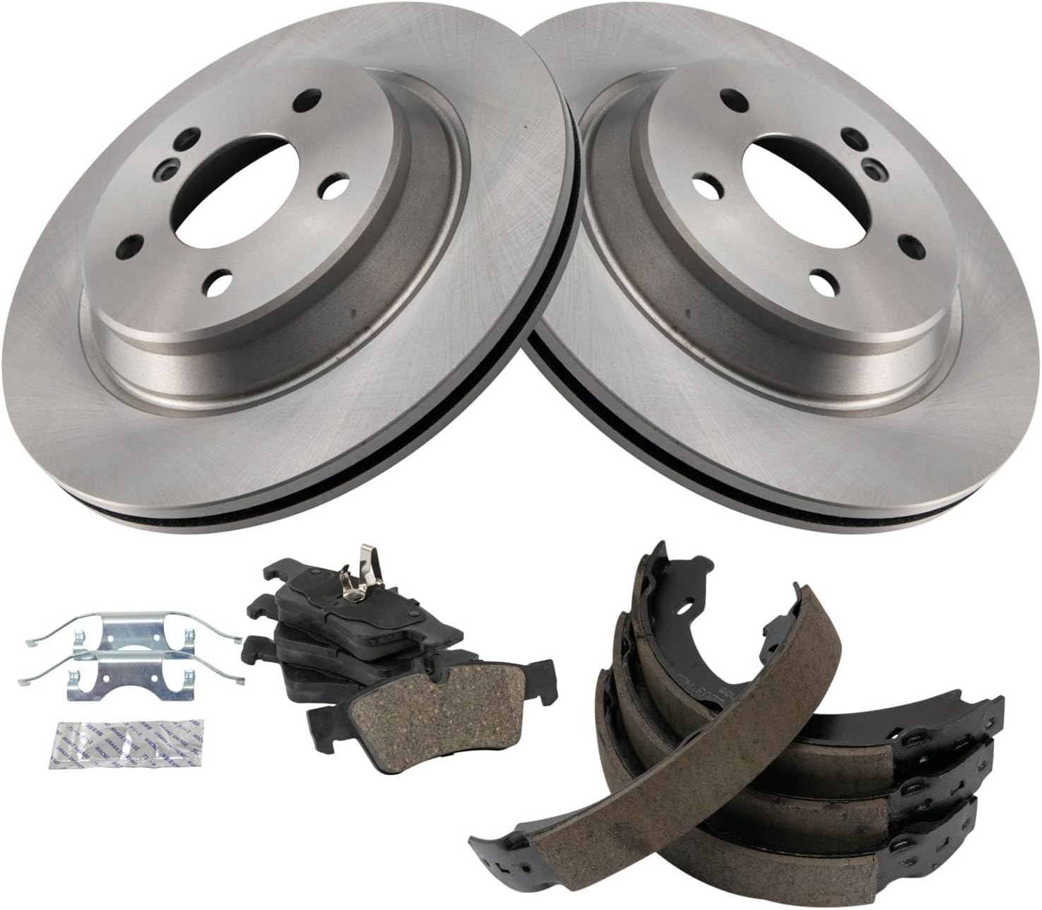 TRQ Rear Brake Pad & Rotor Kit for 2003 Mercedes-Benz CL500