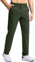 Pudolla Men's Golf Pants Stretch Casual Slacks - Quick Dry Comfort