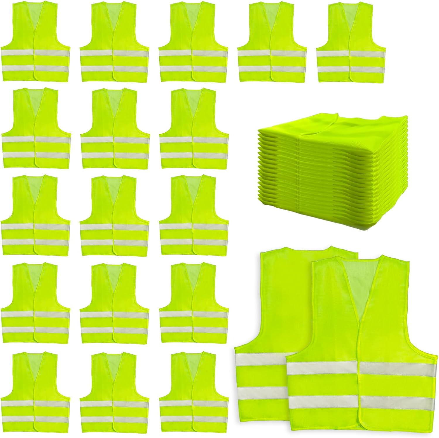 36 Pack High Visibility Safety Vest for Men Women - Reflective Mesh