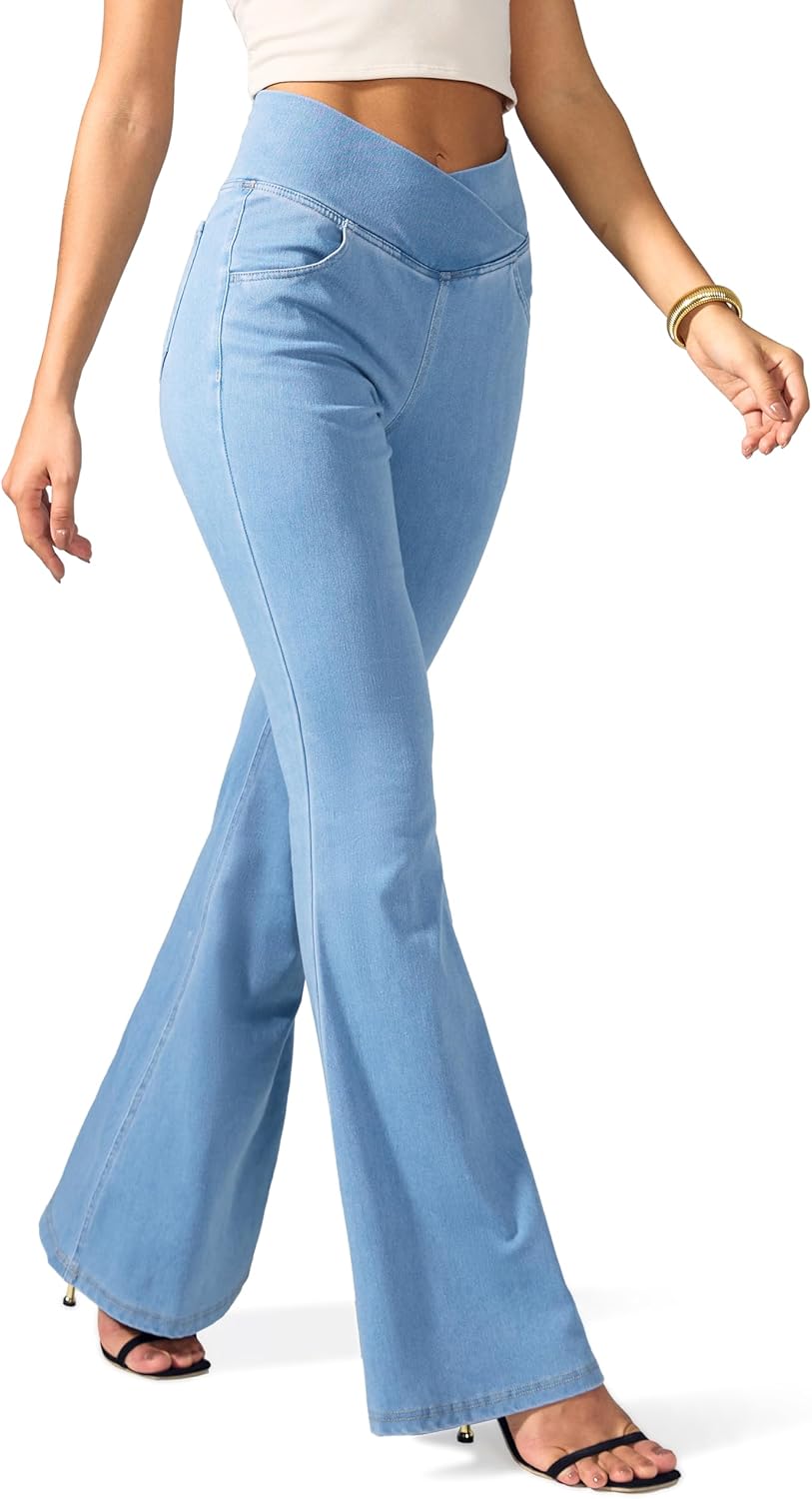 Rammus Flare Jeans for Women with Pockets and Stretchy Comfort