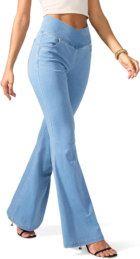 Rammus Flare Jeans for Women: Trendy High Waisted Bell Bottoms