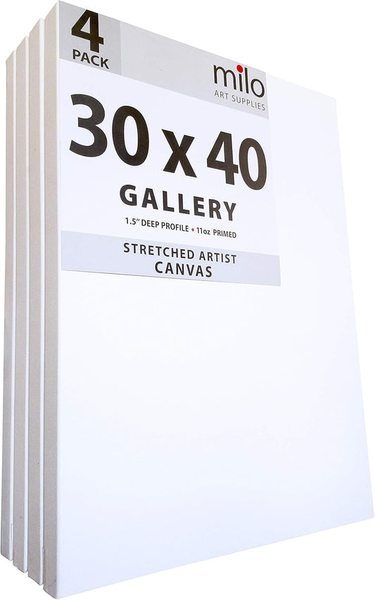 milo Stretched Artist Canvas 30x40 inches 4 Pack Review
