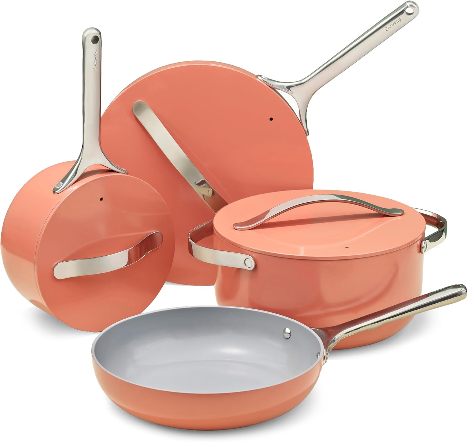 Caraway Nonstick Ceramic Cookware Set - 12 Piece Kitchen Essential