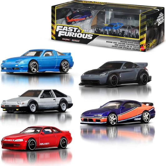 Hot Wheels Premium Fast & Furious Tokyo Drift Bundle of 5 Cars