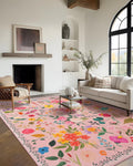 Vintage Floral Area Rug 9x12 for Living Room and Bedroom