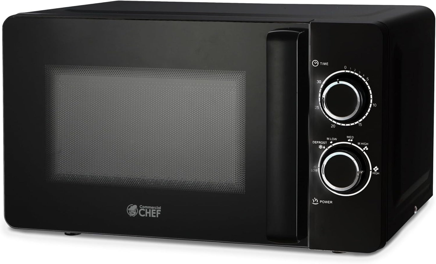 700W Commercial Chef Microwave - Easy Rotary Knob Control
