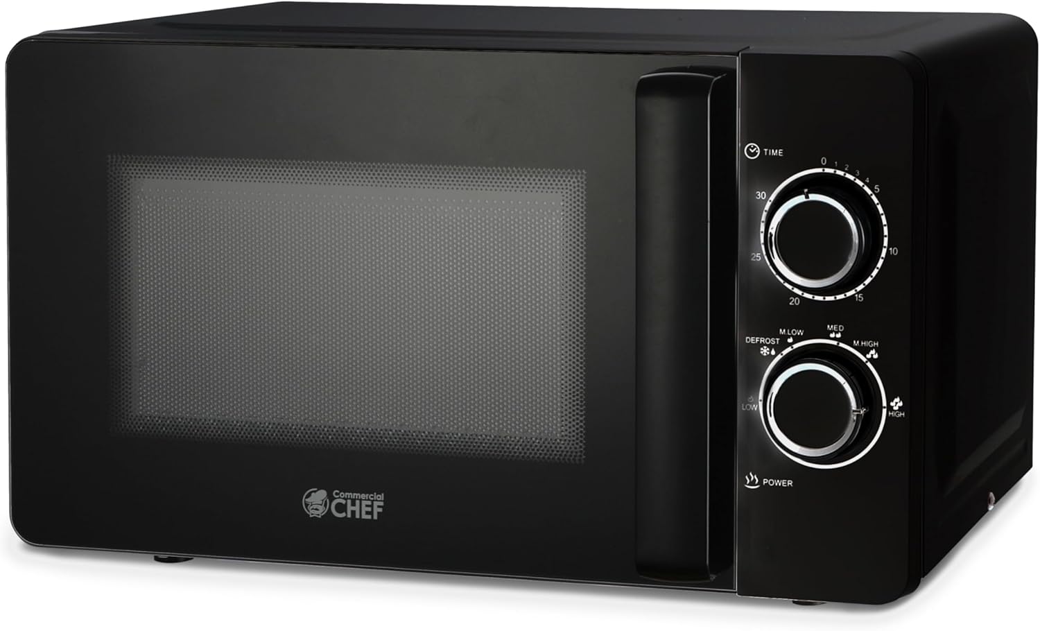 700W Commercial Chef Microwave - Easy Rotary Knob Control