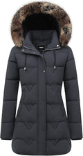 Women's Winter Coat Waterproof Long Insulated Parka with Detachable is