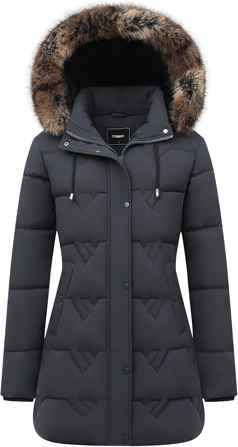 Women's Winter Coat Waterproof Long Insulated Parka for Comfort