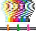 Magnetic Cable Ties Silicone 9 in Reusable Magnetic Twist Ties - Cord