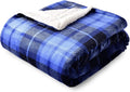 SOCHOW Sherpa Plaid Fleece Throw Blanket 60 x 80 in - Cozy