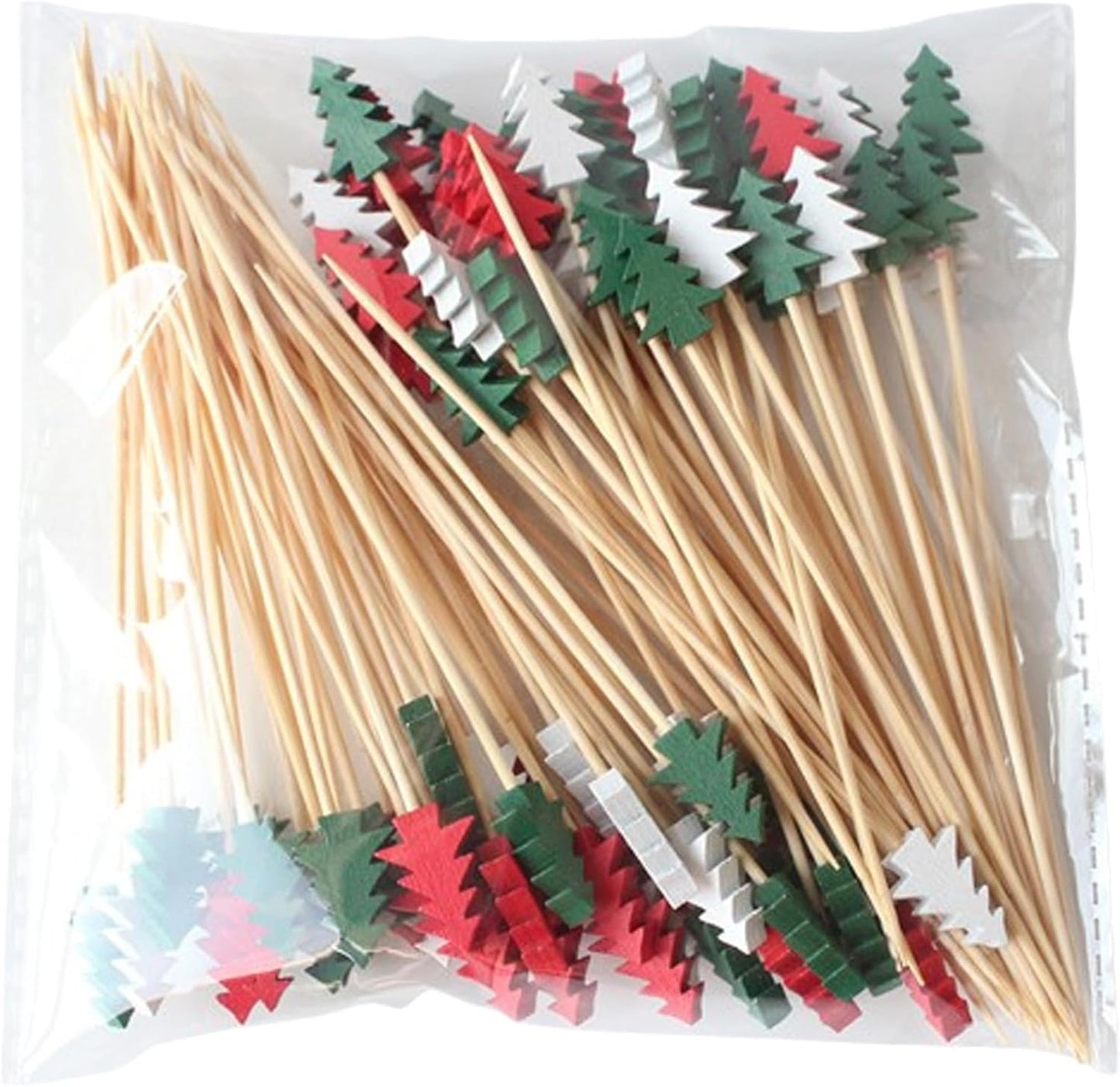 Festive Bamboo Cocktail Picks - 100 Pcs