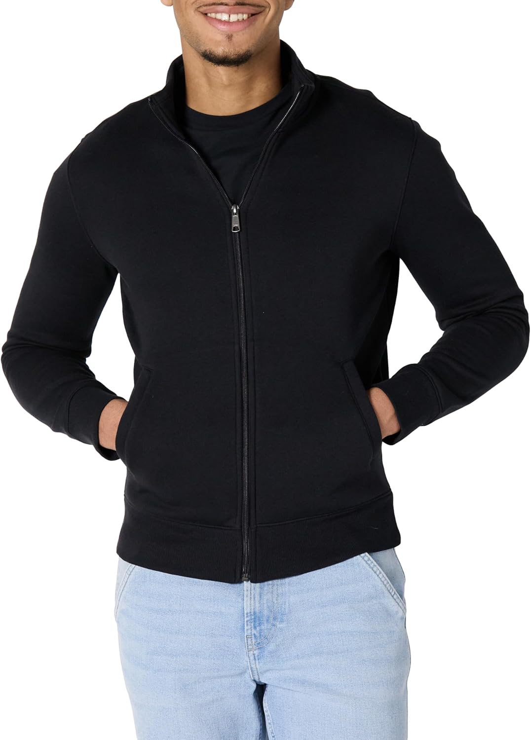 Cozy Mock Neck Fleece Zip Up for Men