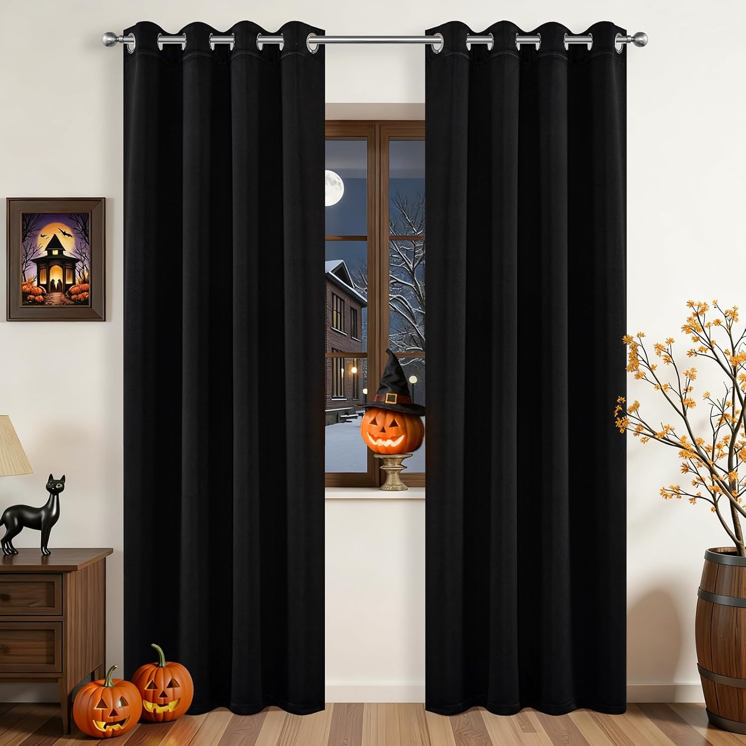 Joydeco Blackout Curtains 90 Inches Long for Room Darkening