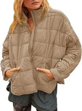 Flygo Womens Oversized Puffer Jacket Lightweight Quilted Jacket - Warm