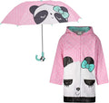 Kids Raincoat and Umbrella Set for Boys - Monster Blue Jacket