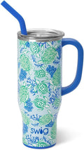 30oz Mega Mug Tumbler with Handle and Straw - Shell Yeah 30 oz
