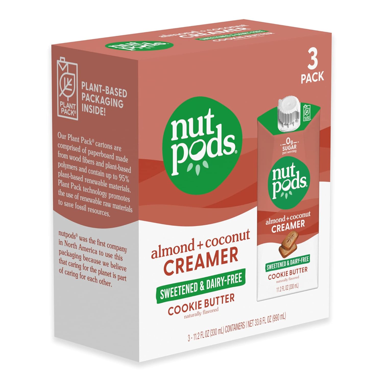 nutpods Sweetened Cookie Butter Creamer - Zero Sugar Keto Power