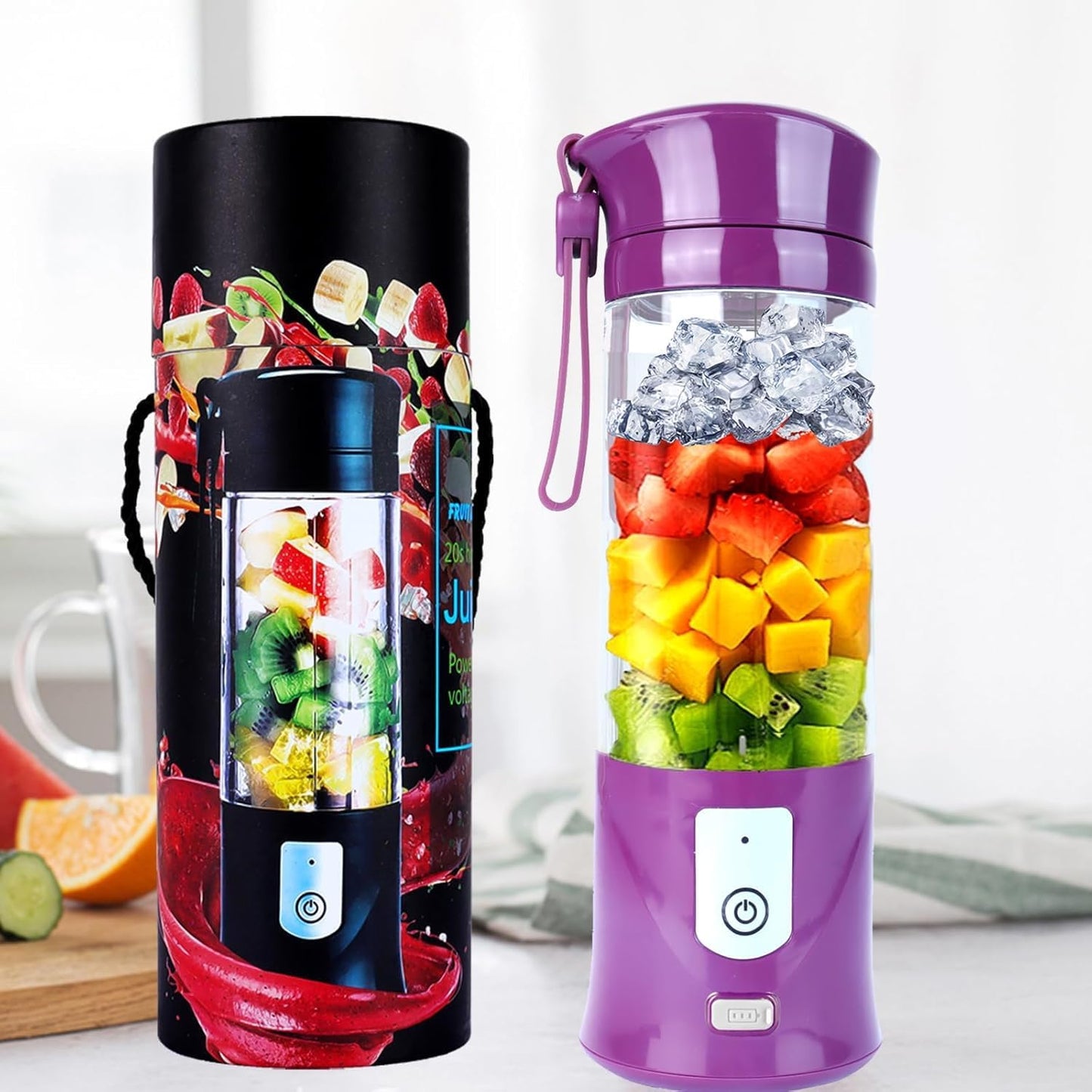 Portable Personal Blender for Smoothies with USB Rechargeable Design