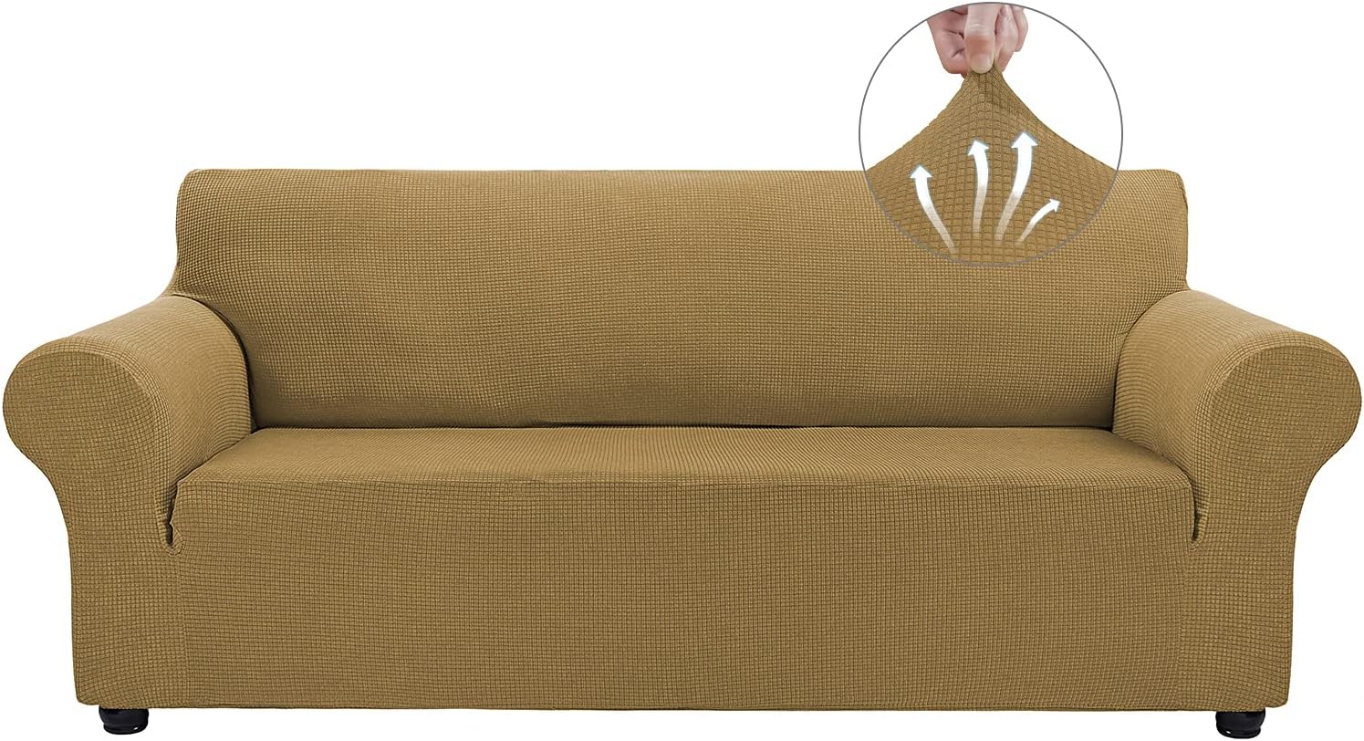 Asnomy Couch Covers for 3 Cushion Couch Stretch Sofa Covers