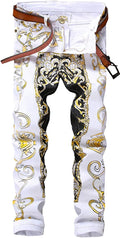 Enrica Men's Casual Printed Jeans for Stylish Comfort and Fit