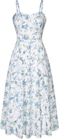 Sun Dresses for Women Boho Midi Spaghetti Ruffle Dress - Elegant Fit