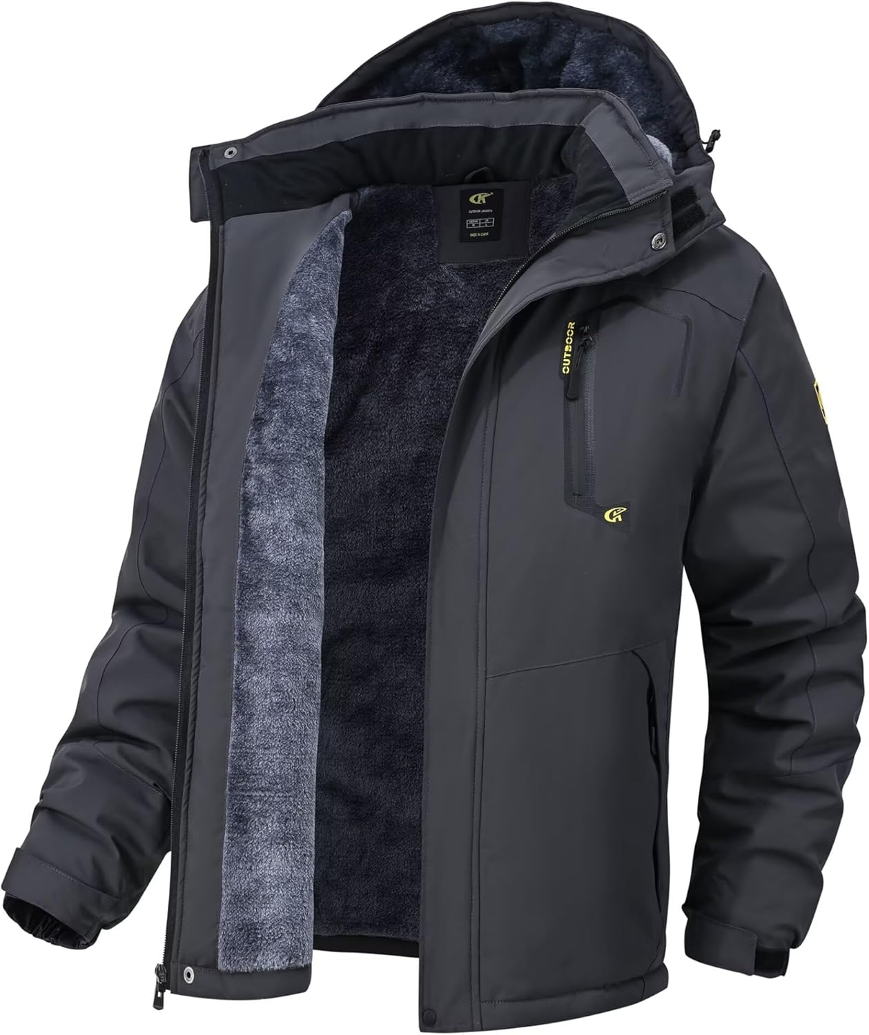 QPNGRP Mens Waterproof Ski Snowboard Jacket for Winter Sports
