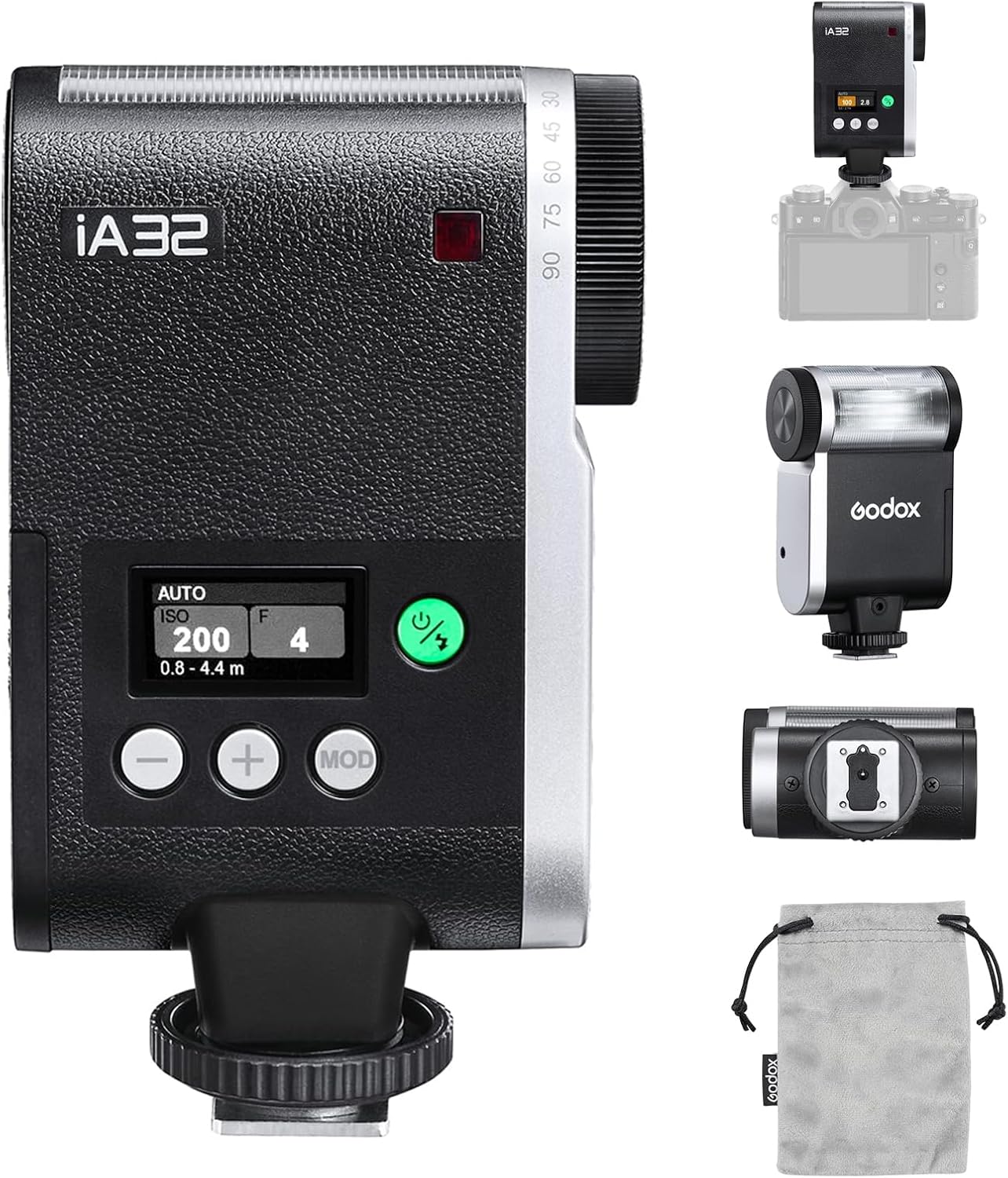 GODOX iA32 Mini Camera Flash for Canon Sony Nikon Fuji Cameras