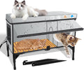 Outdoor Heated Cat House Weatherproof Insulated Shelter - Winter