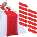 Red Cheesecloth Table Runner 10ft 35 x 120 in Pack - Boho Wedding