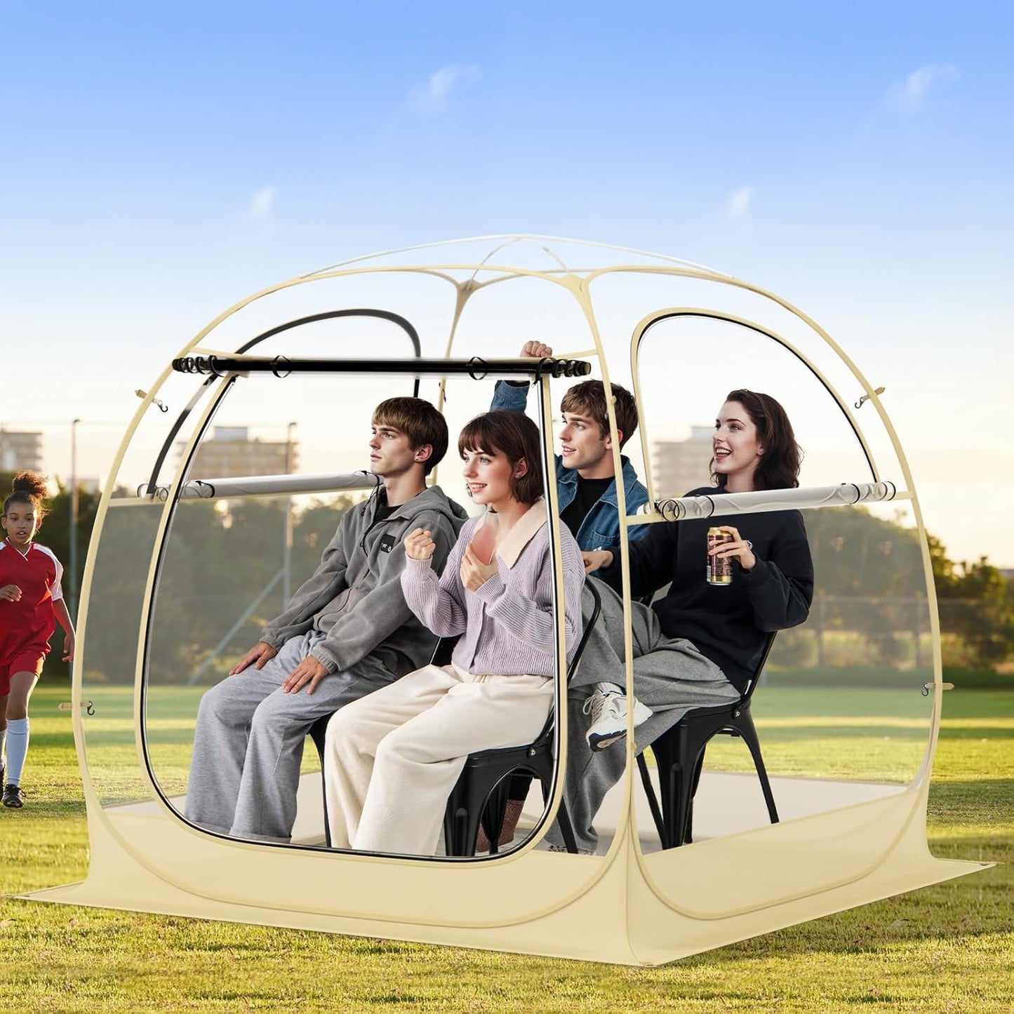 Tangkula 5-6 Person All Weather Sports Pop Up Tent