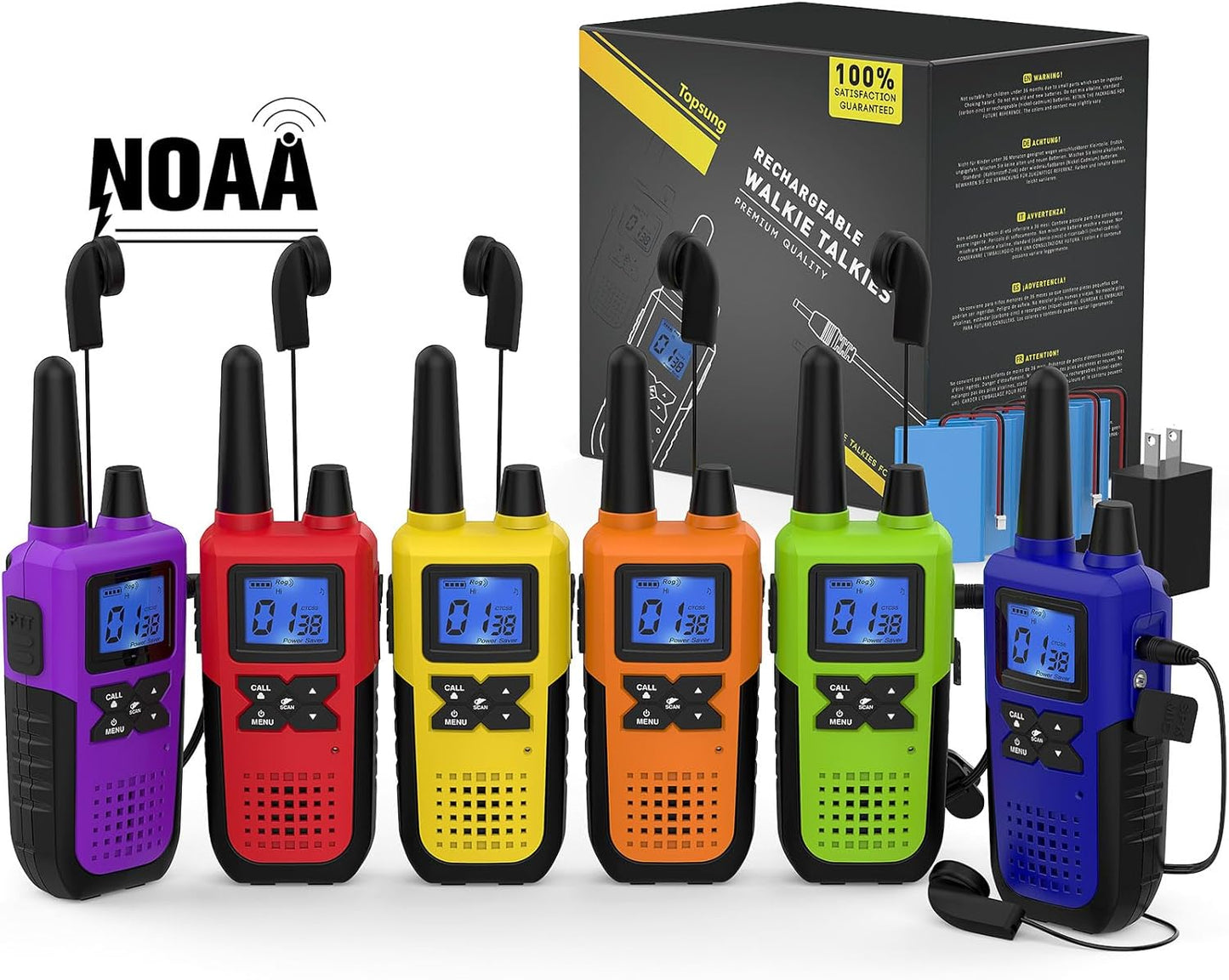 Walkie Talkies for Adults Long Range Rechargeable with Earpiece