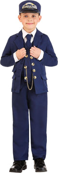 Kids North Pole Train Conductor Costume for Boys - Navy Blue Outfit