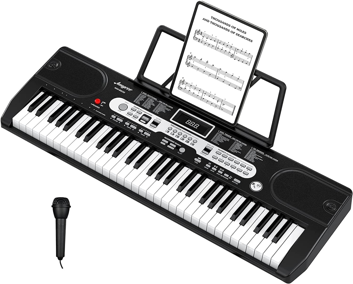 61 Key Portable Electric Keyboard Piano for Beginners and Pros