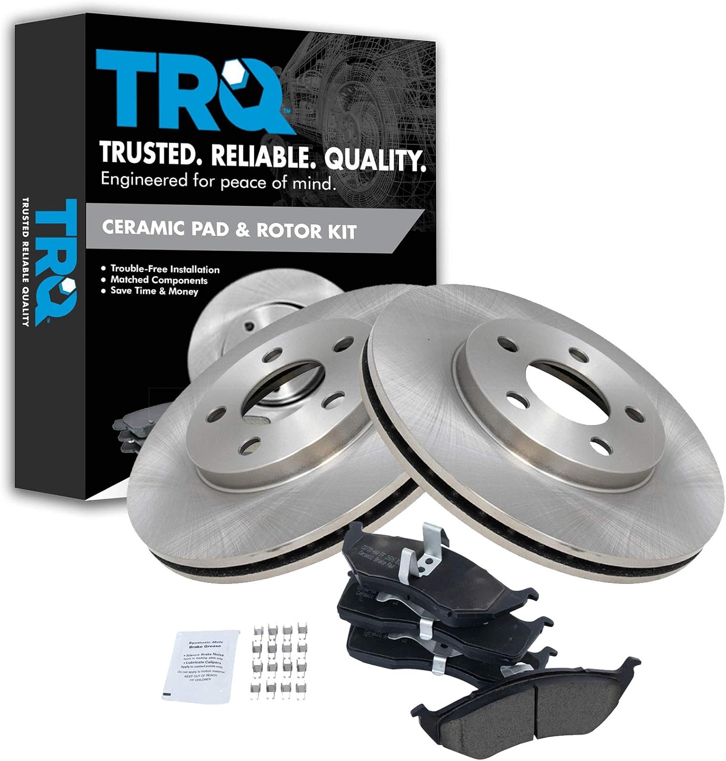TRQ Front Brake Pad & Rotor Kit for 2000-2005 Dodge Neon