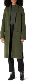 Womens Oversized-Fit Cotton Blend Heavyweight Texture Stitch Long 39